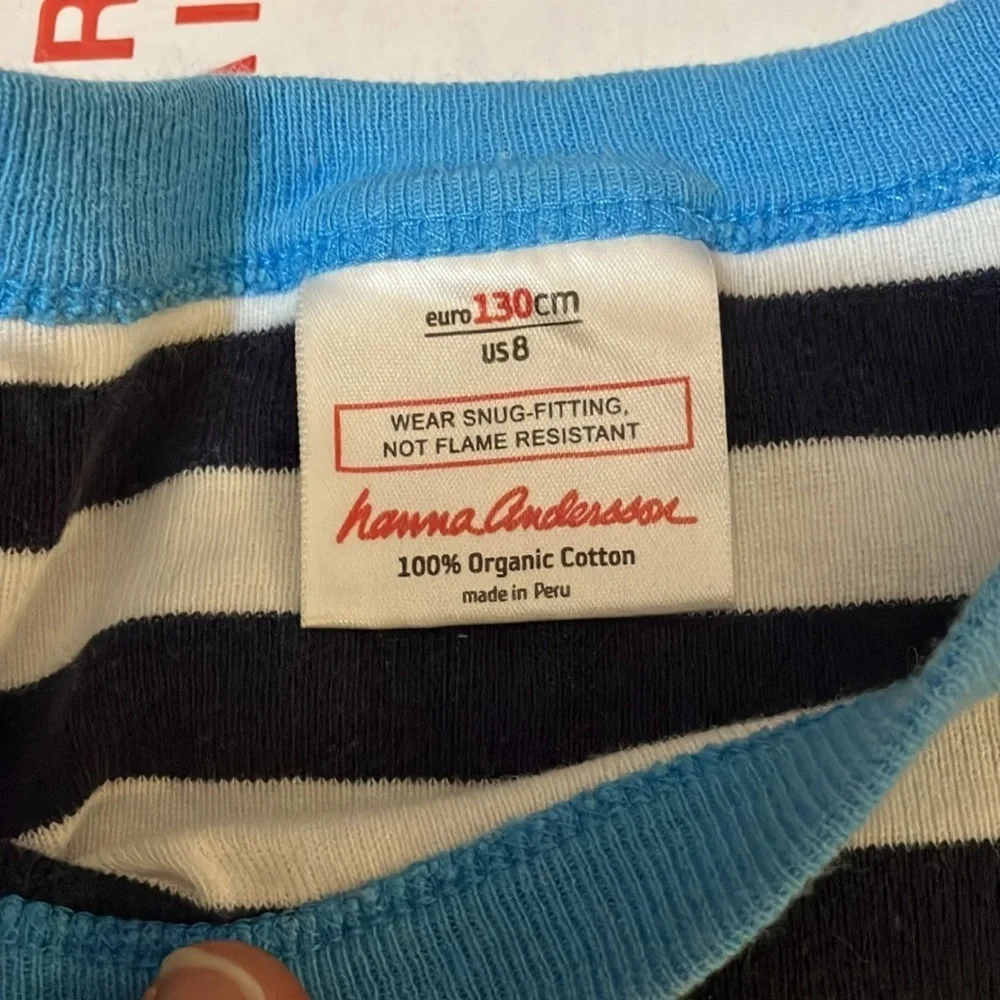 🌈 Organic cotton short sleeve pajama top Hanna Andersen 130 cm 8